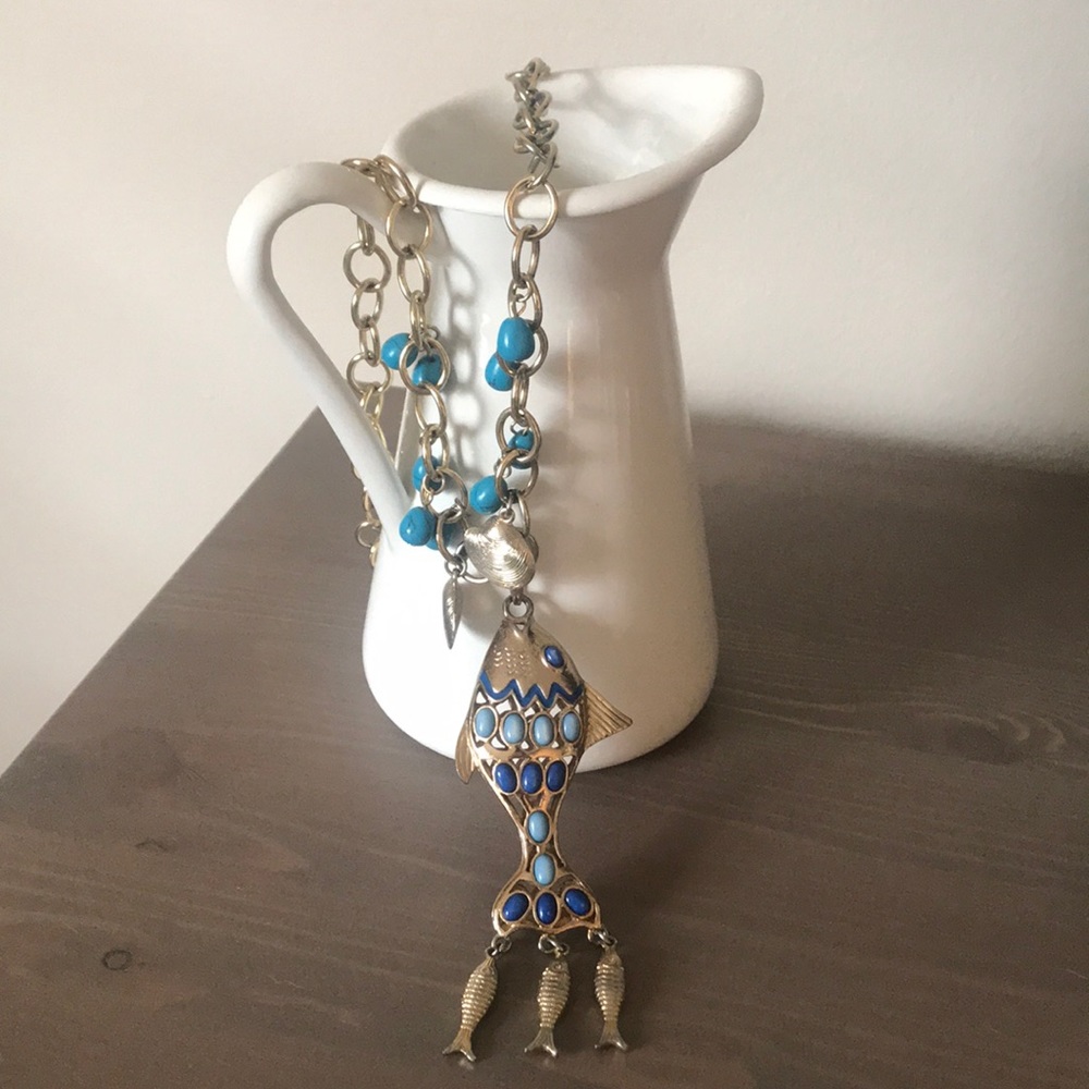 Lilly Pulitzer Turquoise Fish Necklace